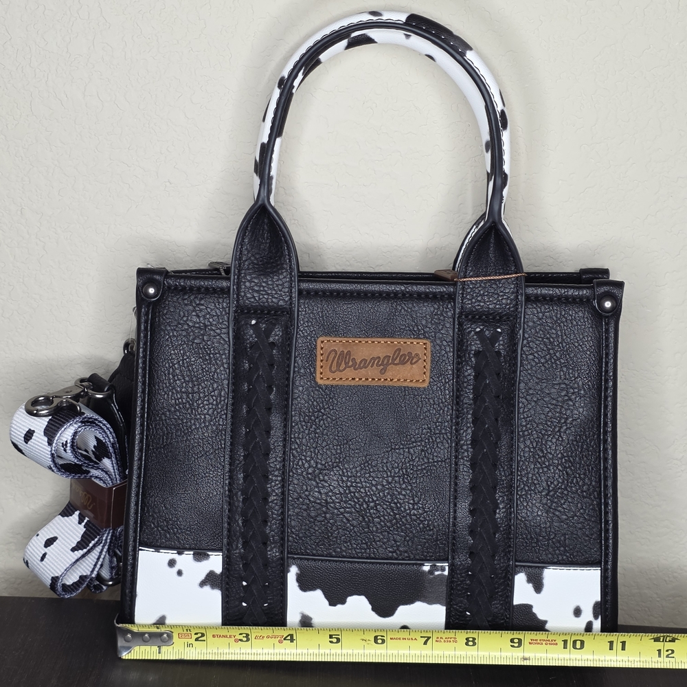 Wrangler Black and White Cow Print Handbag